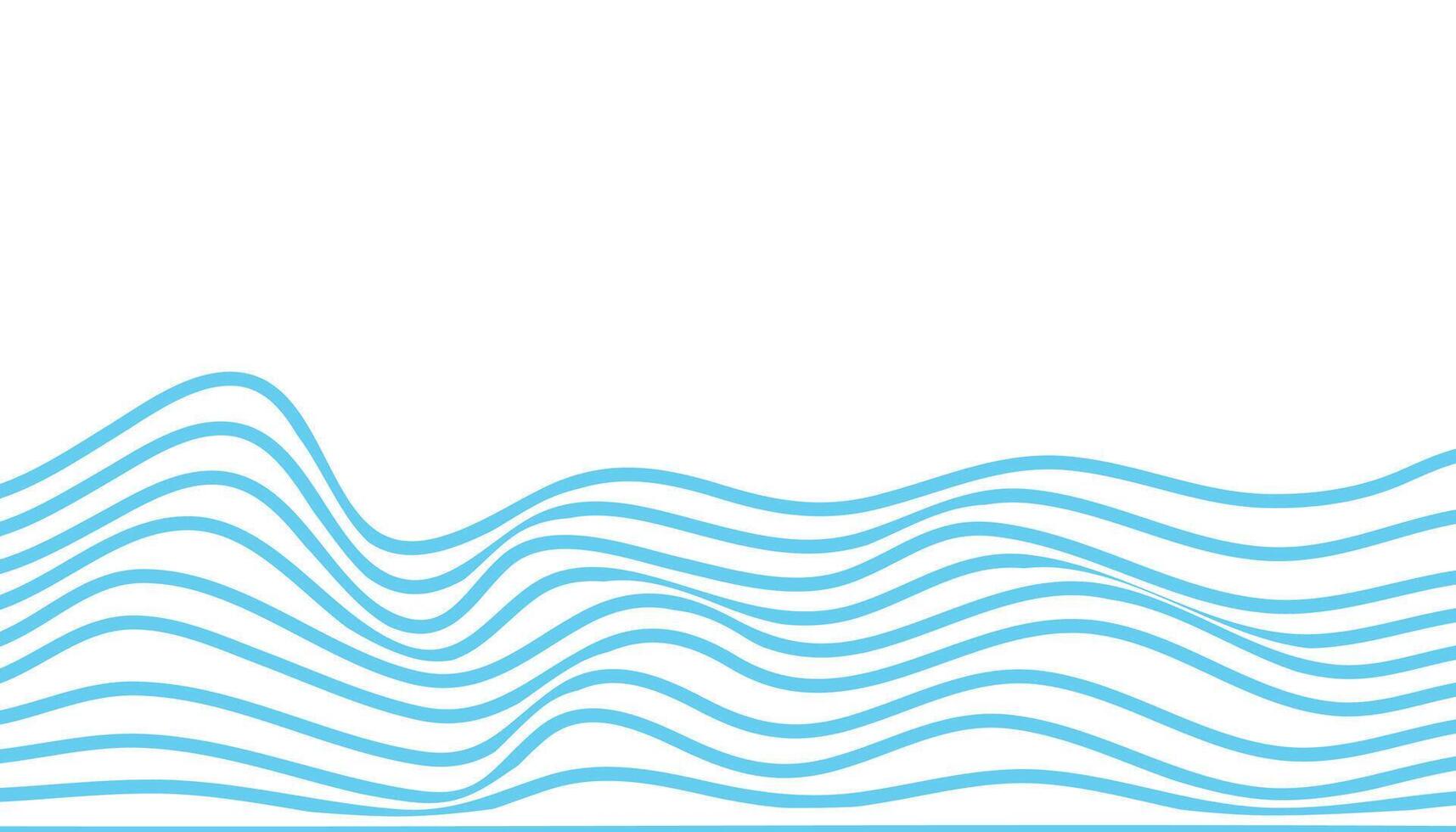 Blue waves on a white background vector