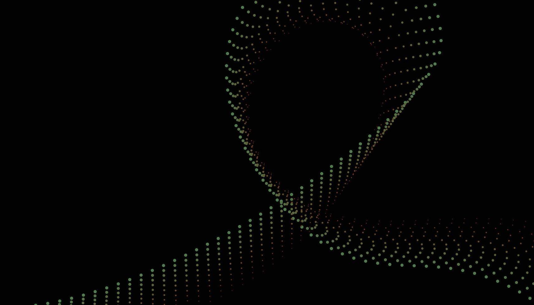 A green dot pattern on a black background vector