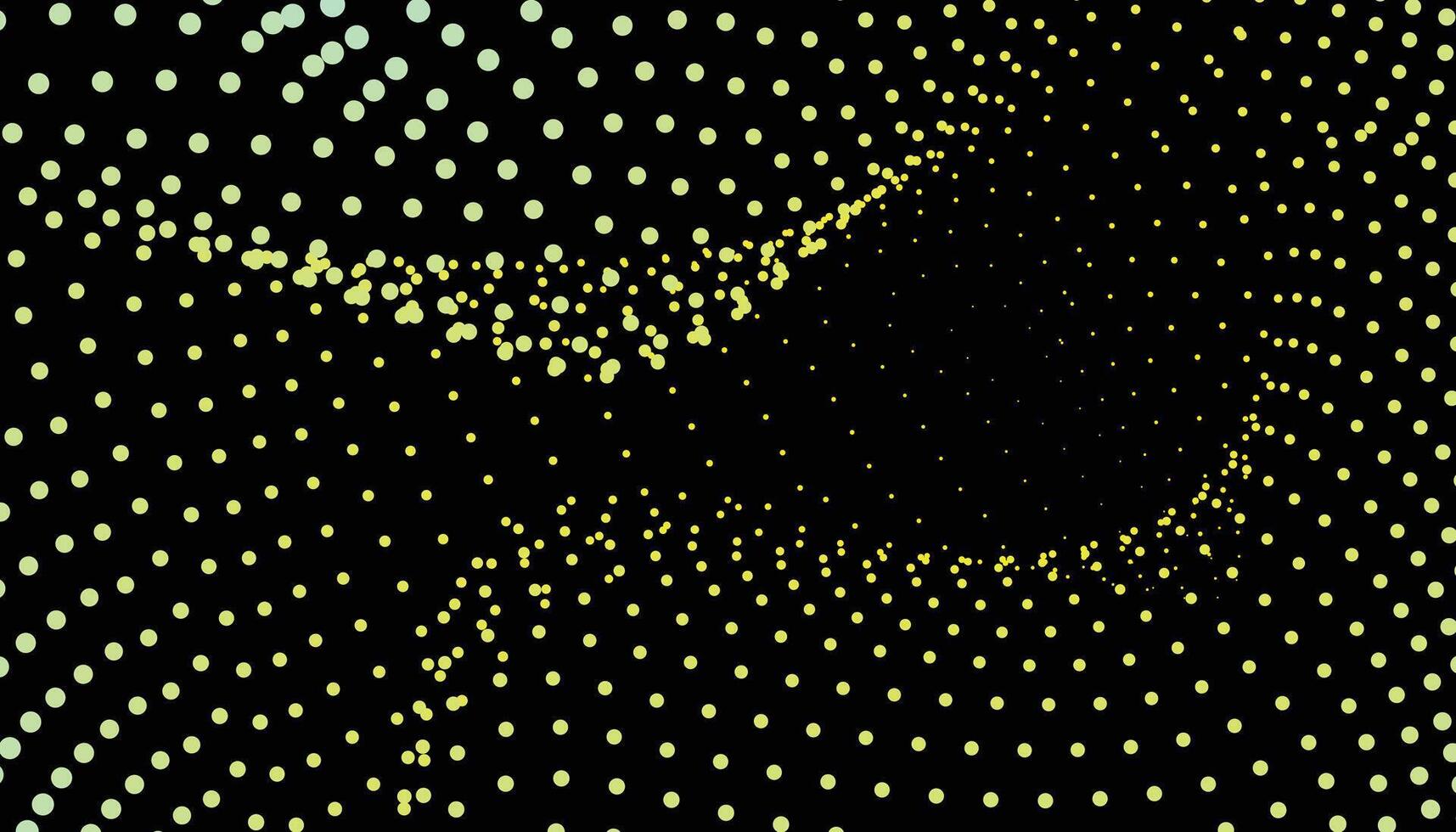 A black and yellow dot pattern on a black background vector