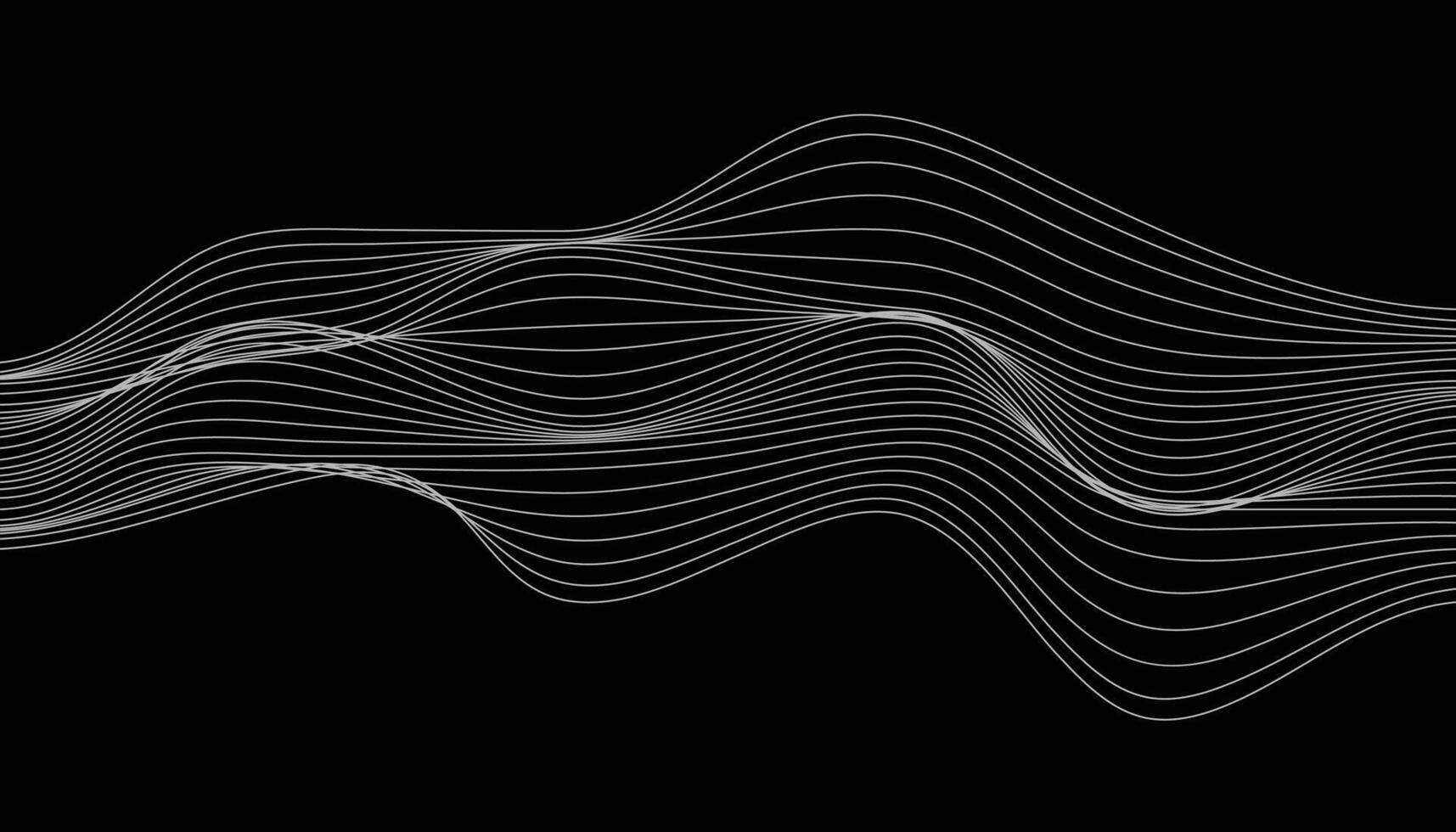 Abstract wave background with lines and curves vector