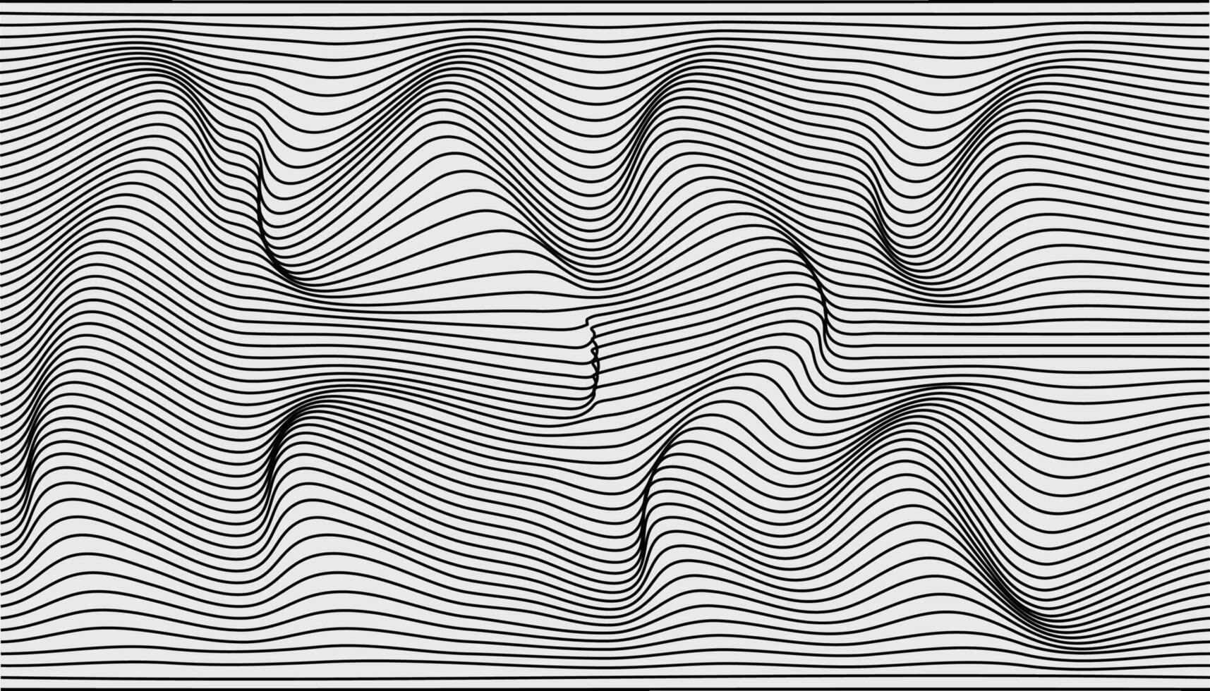A black and white image of a wavy pattern vector