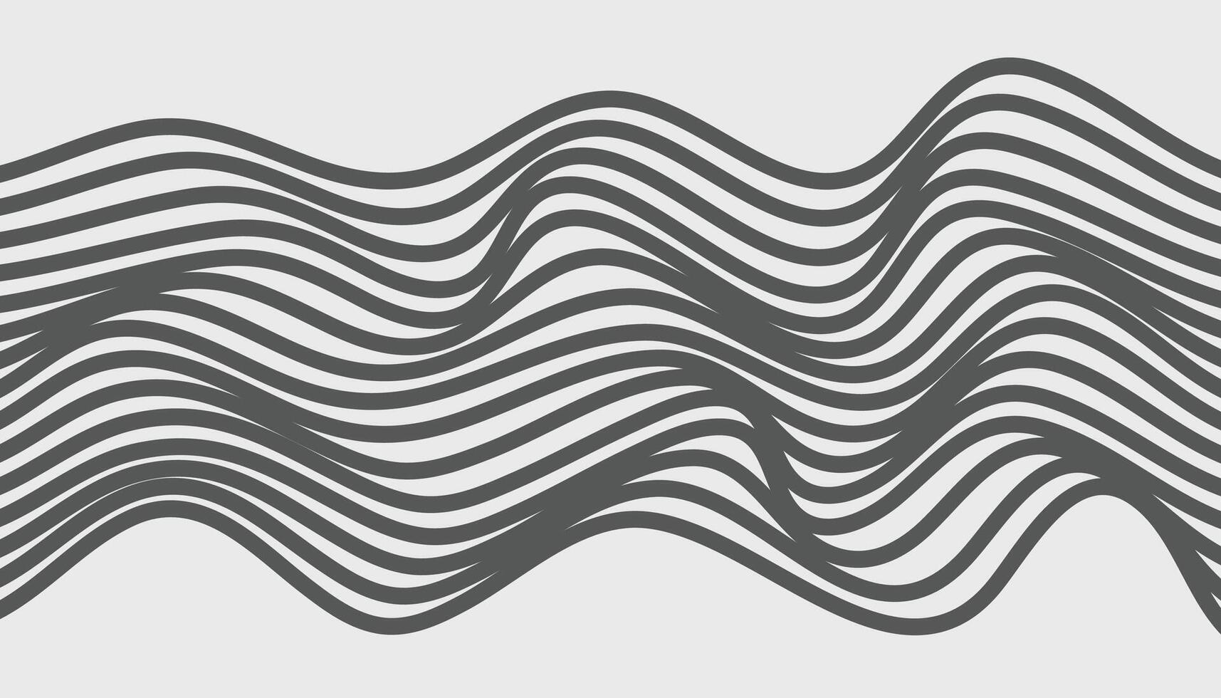 A black and white wave pattern on a white background vector