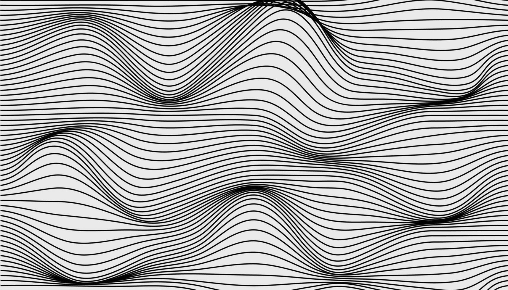 A black and white wavy pattern vector