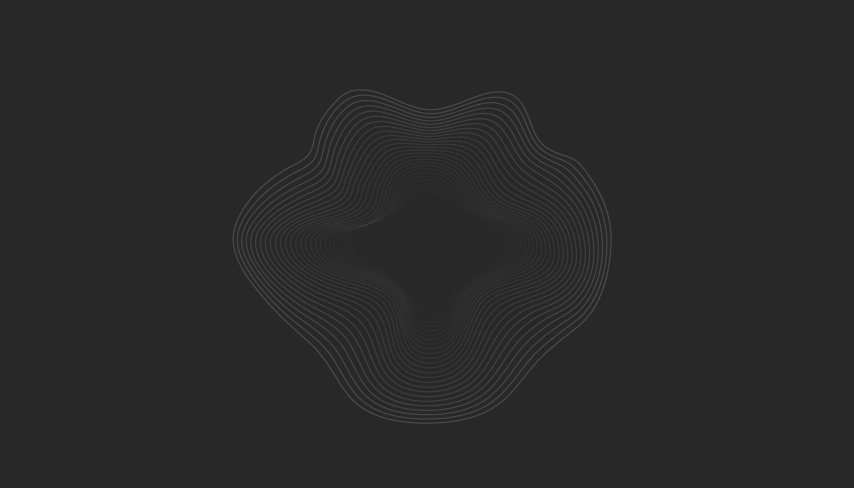 A black background with a black and white image of a wave vector