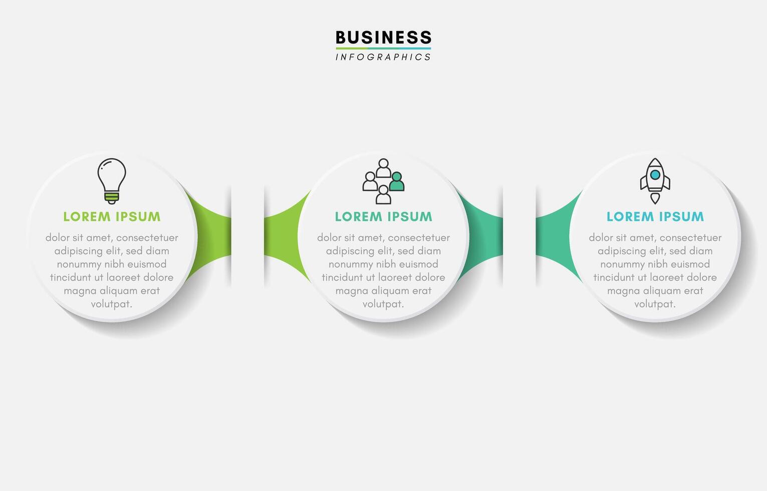 Circular infographics design template with 4 steps or icons vector