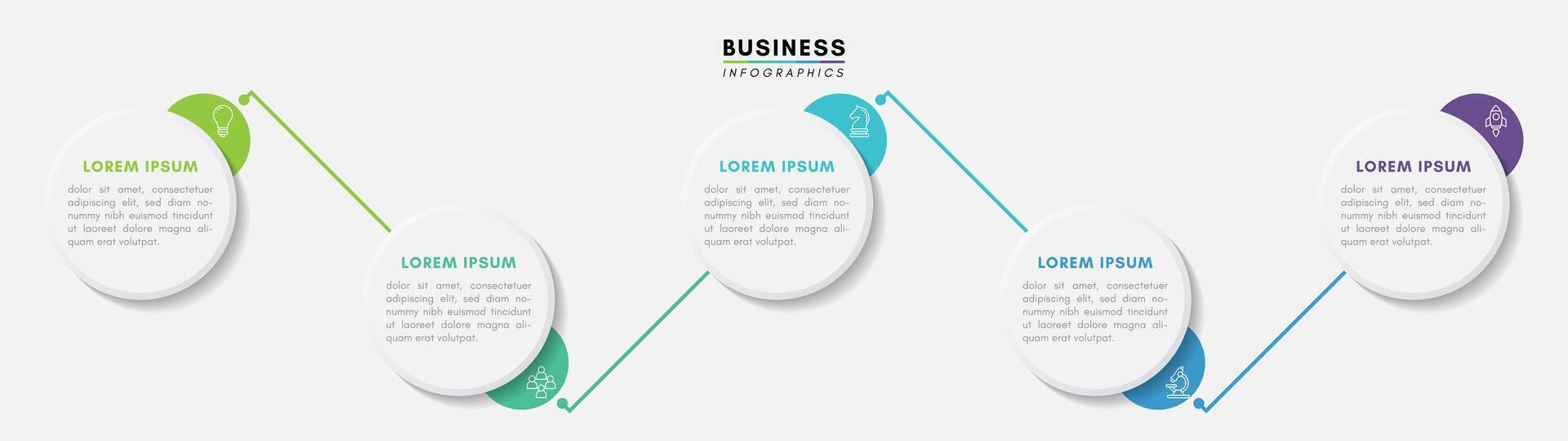 Circular infographic label design template with icons and 5 options or steps vector
