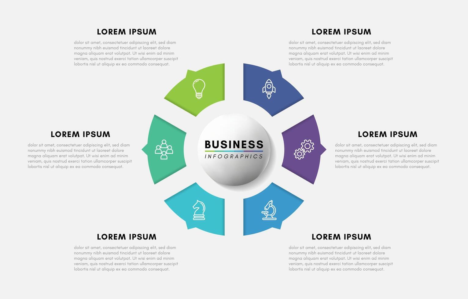 Circular infographics design template, business scheme with 5 steps vector