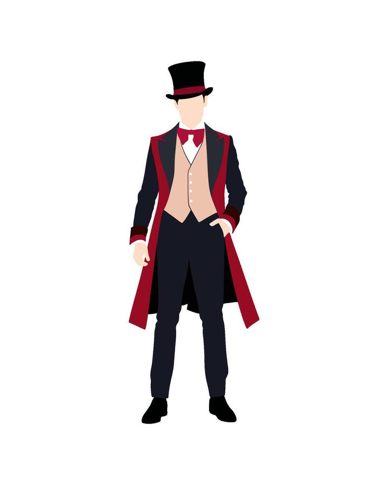 Professional magician in formal attire vector