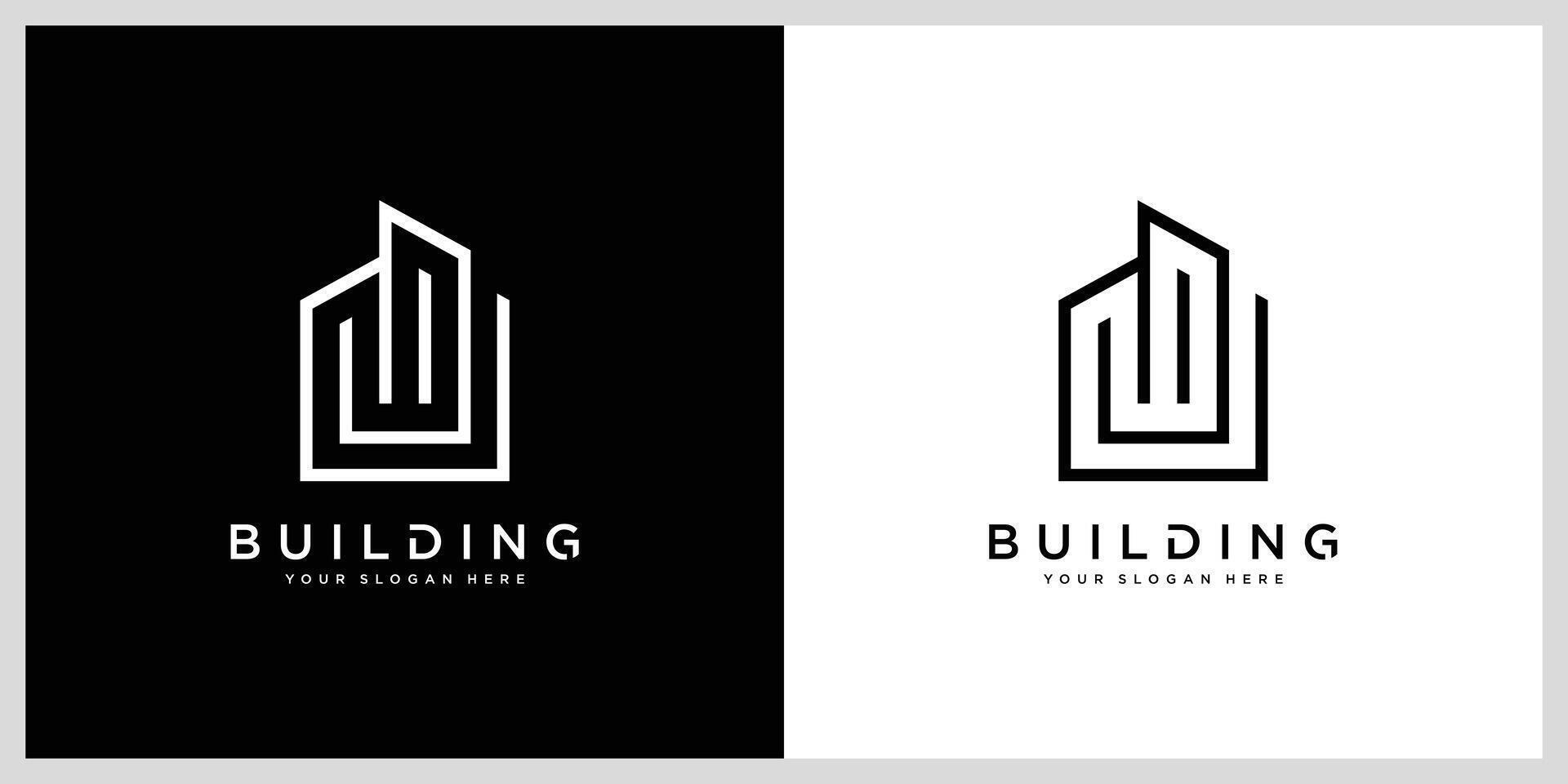 Building logo design architecture vector