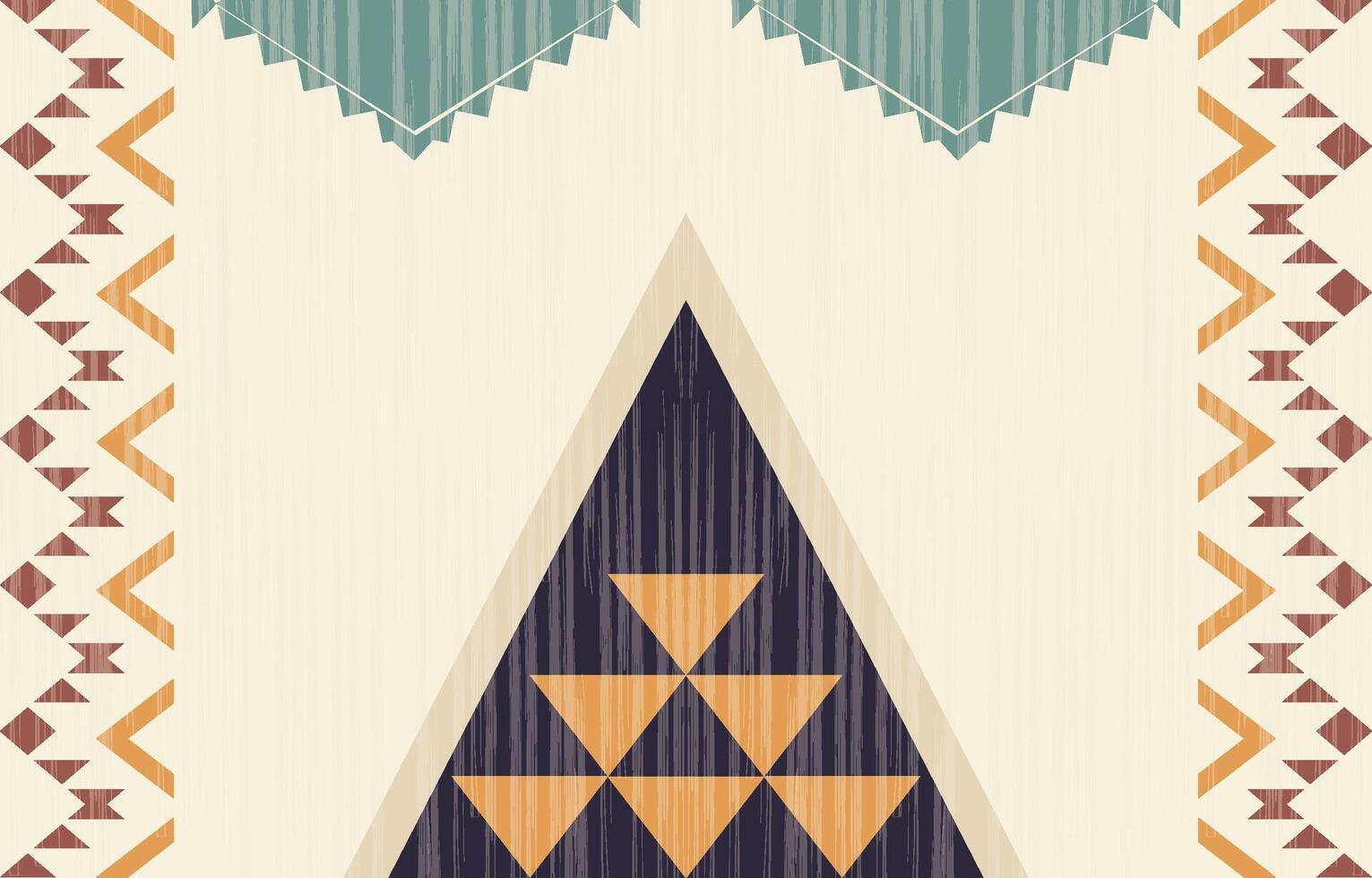 A tribal pattern with triangles and triangles on it vector