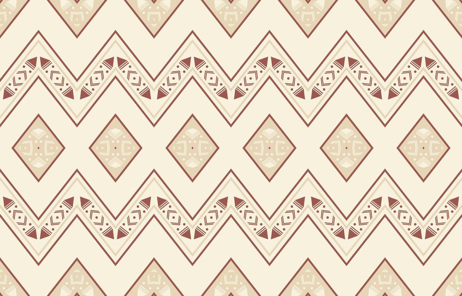 A pattern with red and brown geometric shapes vector