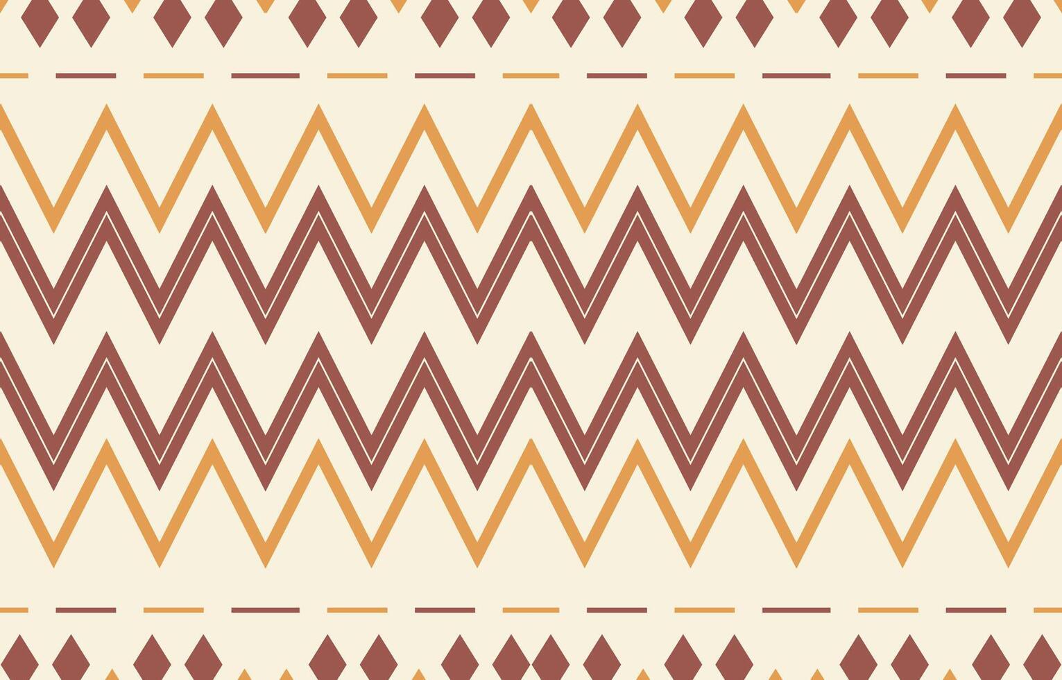 A pattern with brown and orange zigzag lines vector
