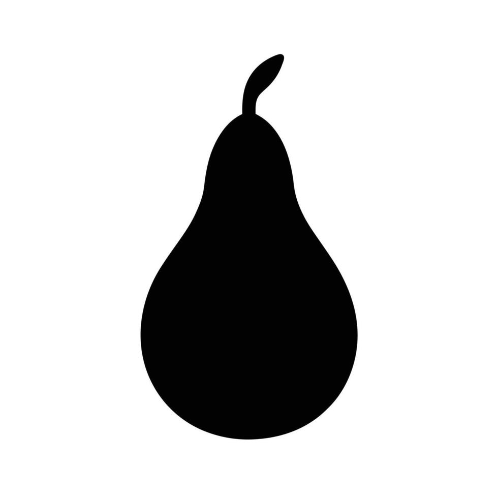 Pear Silhouette Icon vector