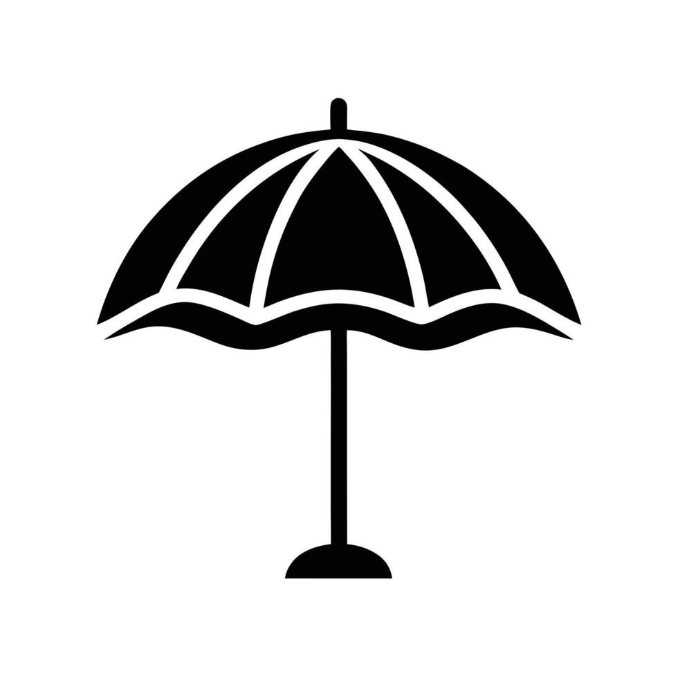 Beach Umbrella Icon vector