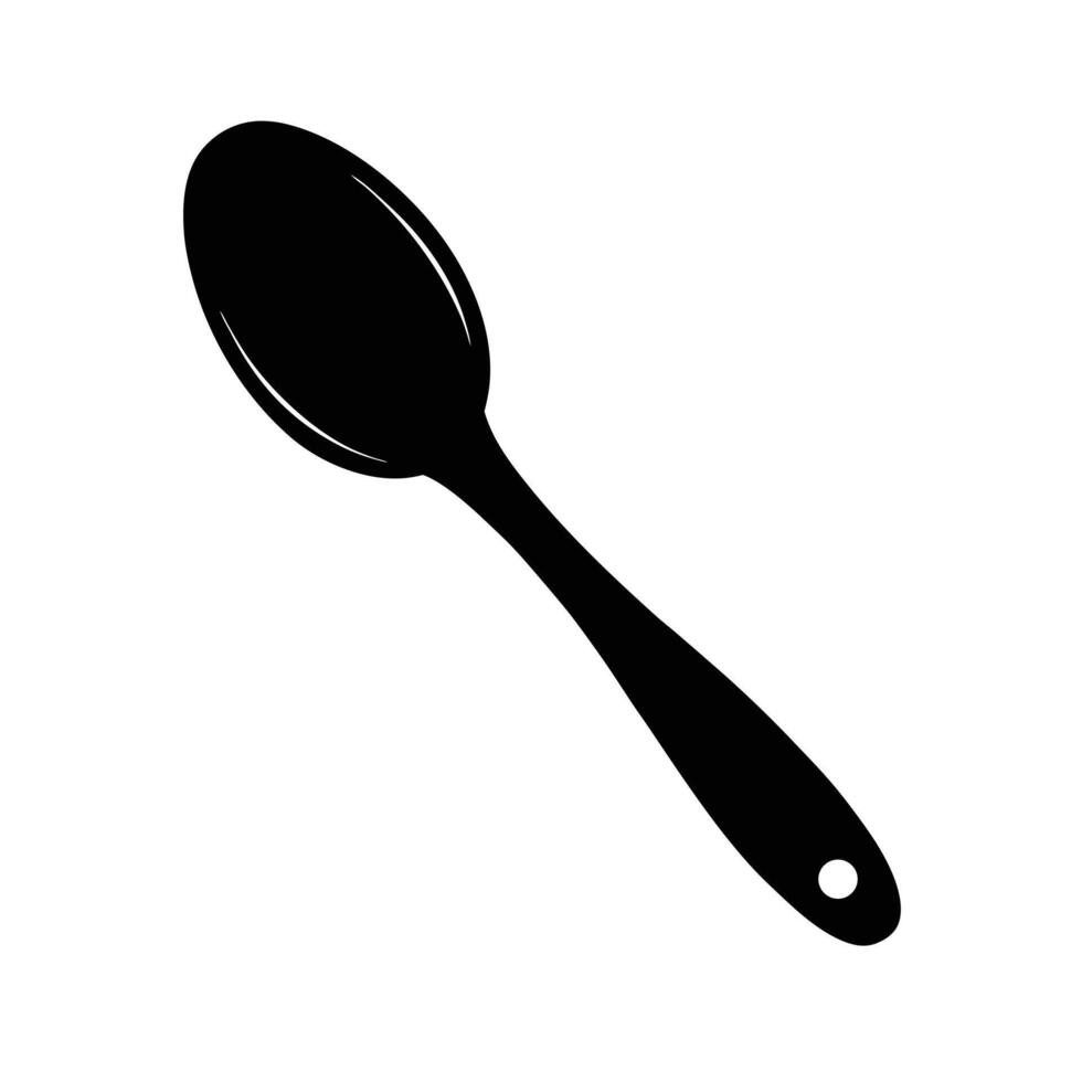 Spoon Silhouette Icon vector