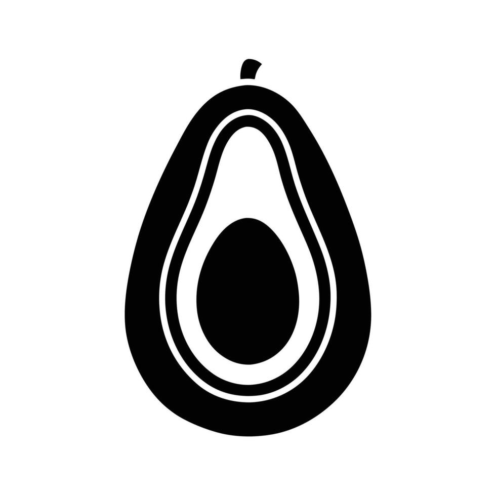 Avocado Halved Icon vector