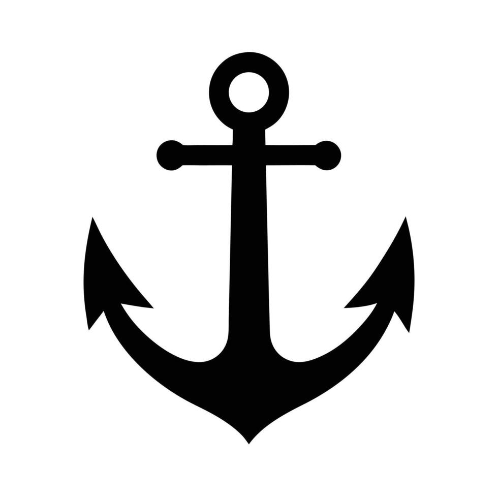 Anchor Silhouette Icon vector