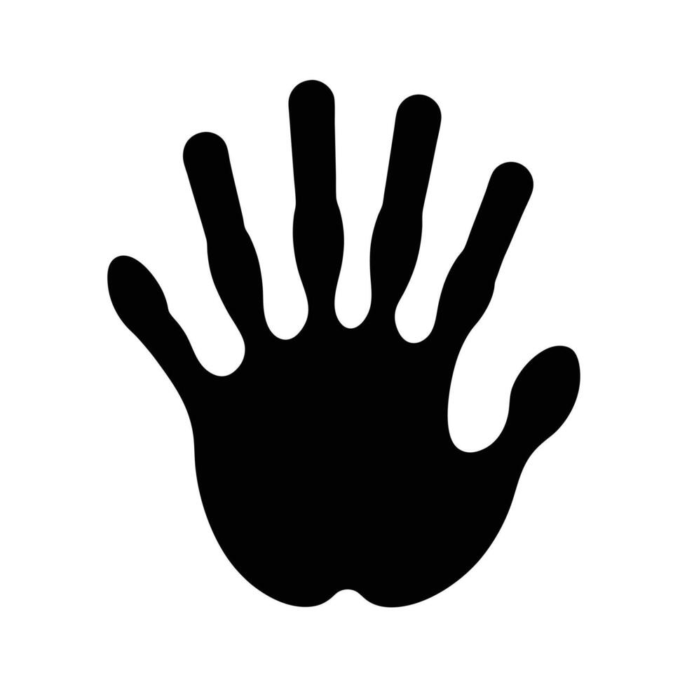 Human Handprint Icon vector