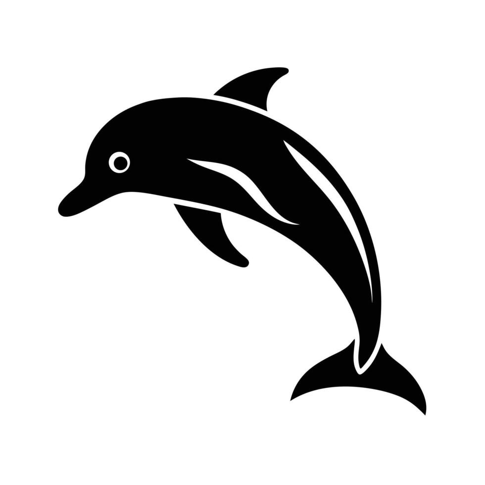 Dolphin Jumping Icon vector