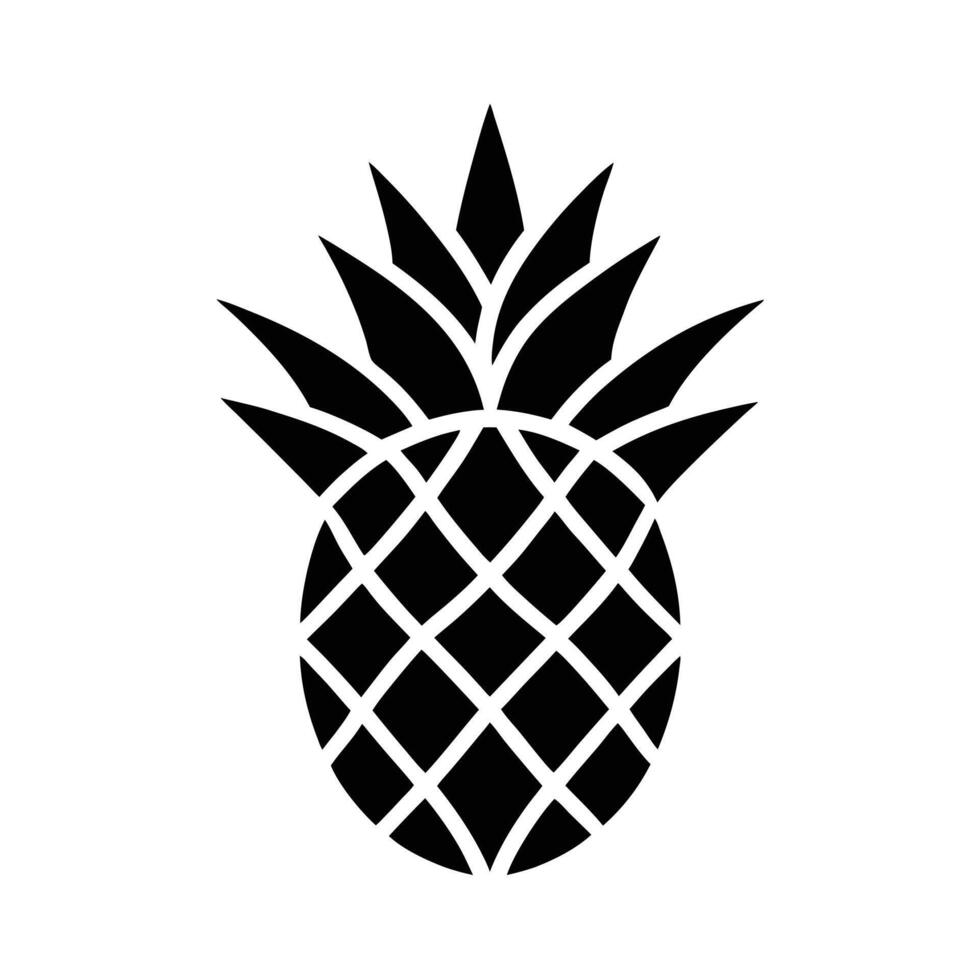 Pineapple Top Leaves Icon vector