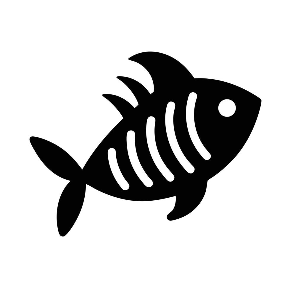 Fish Skeleton Icon vector