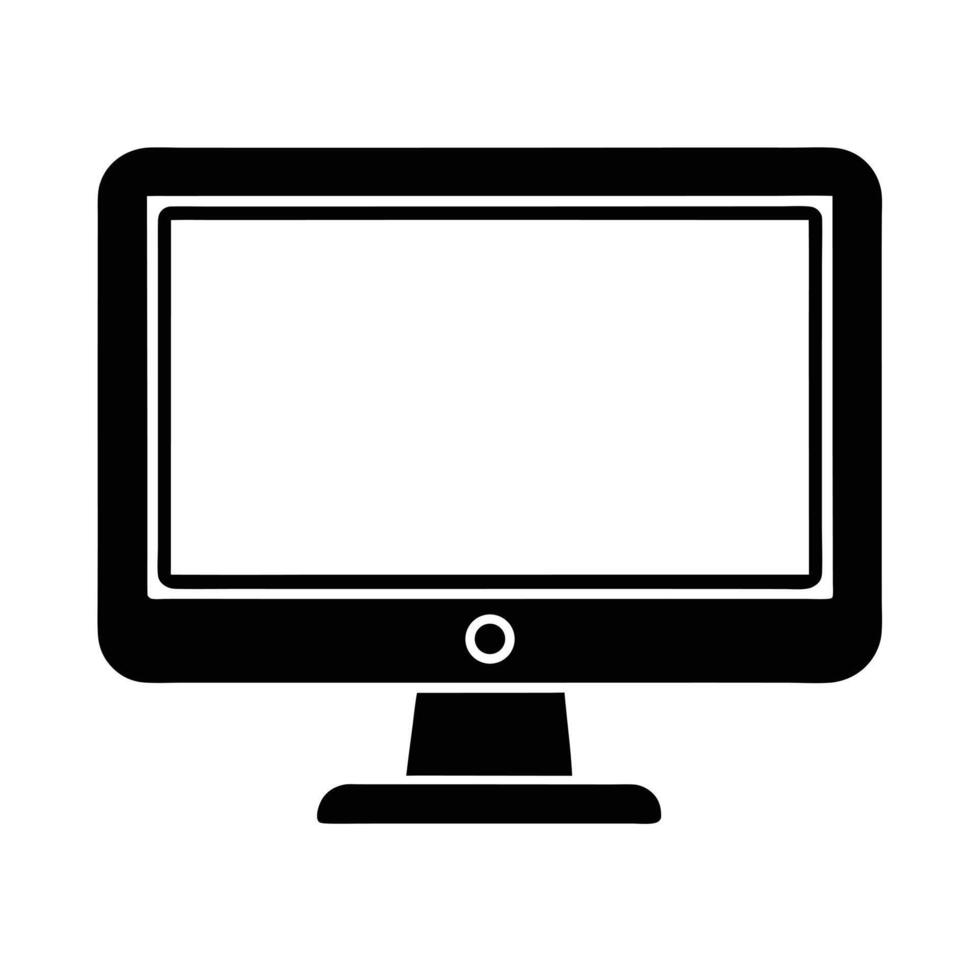 Desktop Computer Monitor Icon vector