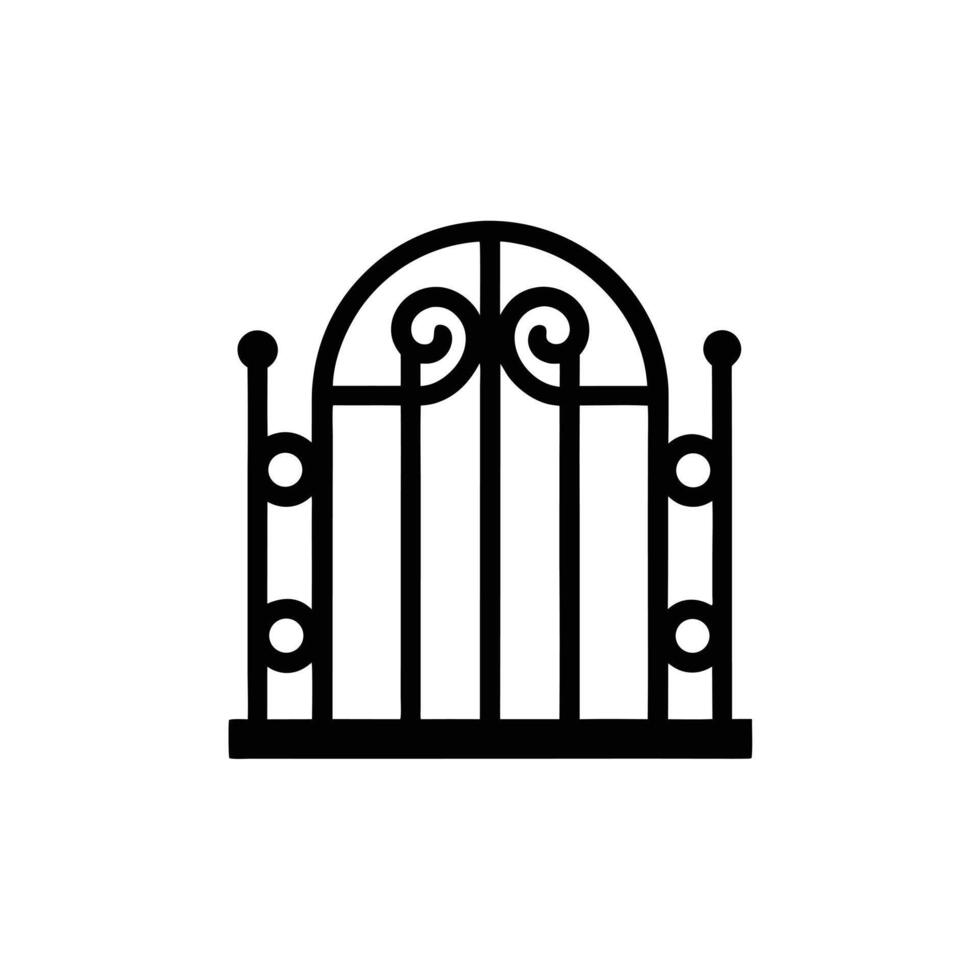 Gate Iron Icon vector