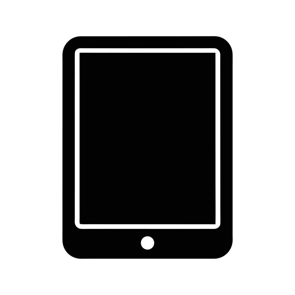 Tablet Device Silhouette Icon vector