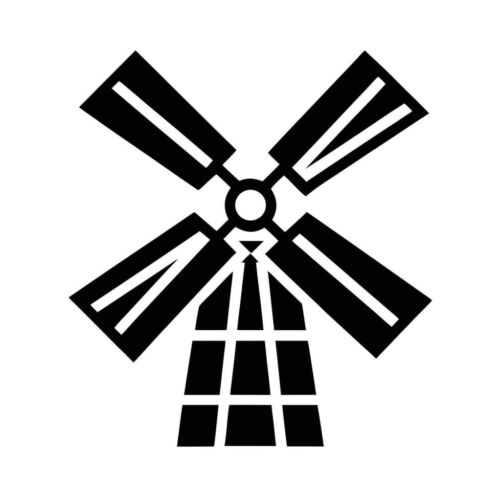 Windmill Spinning Blades Icon vector