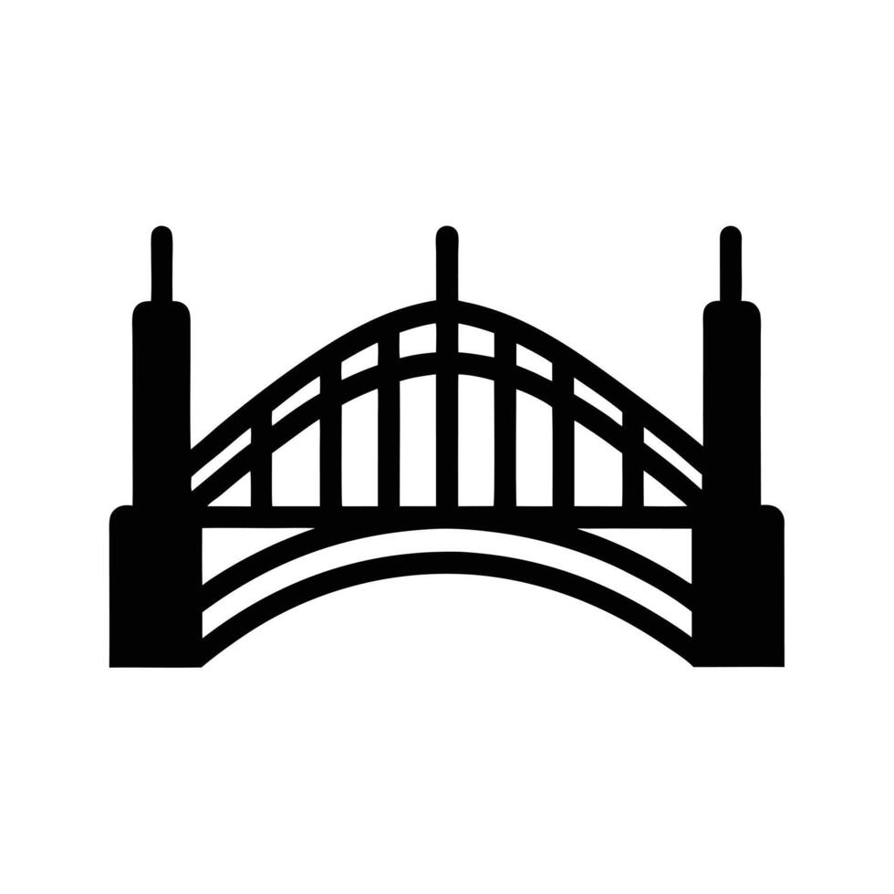 Bridge Suspension Icon vector