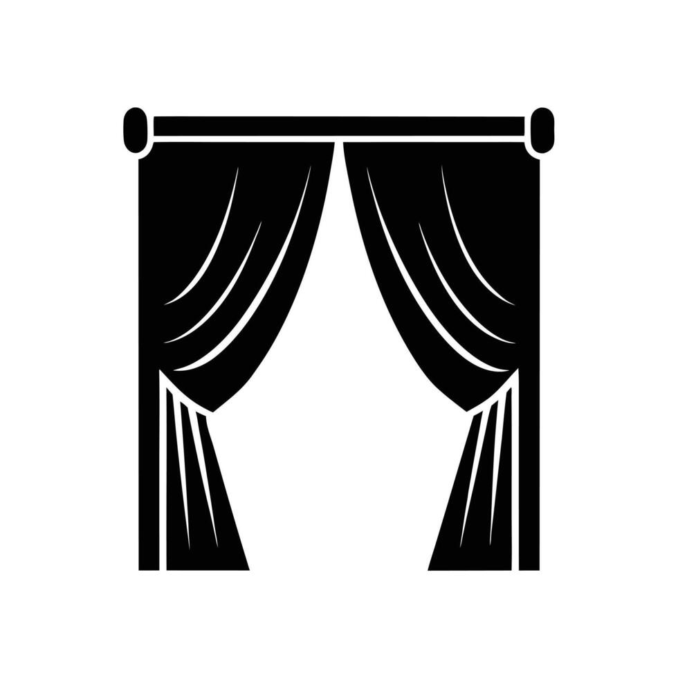 Curtain Draped Icon vector