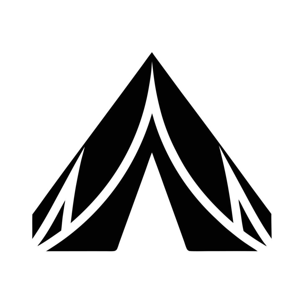 Tent Camping Shape Icon vector
