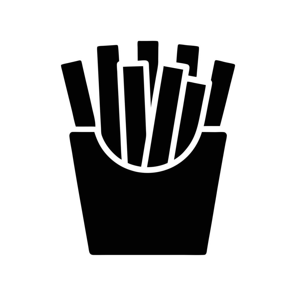 French Fries Container Icon vector