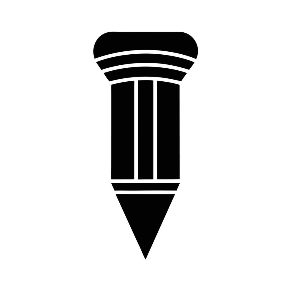 Pencil Tip Sharp Icon vector