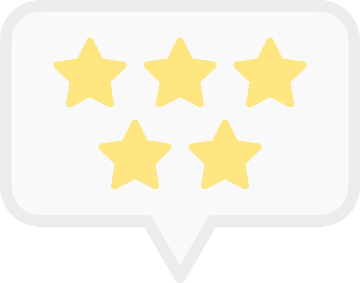 Balloon Icon with Five-Star Rating vector