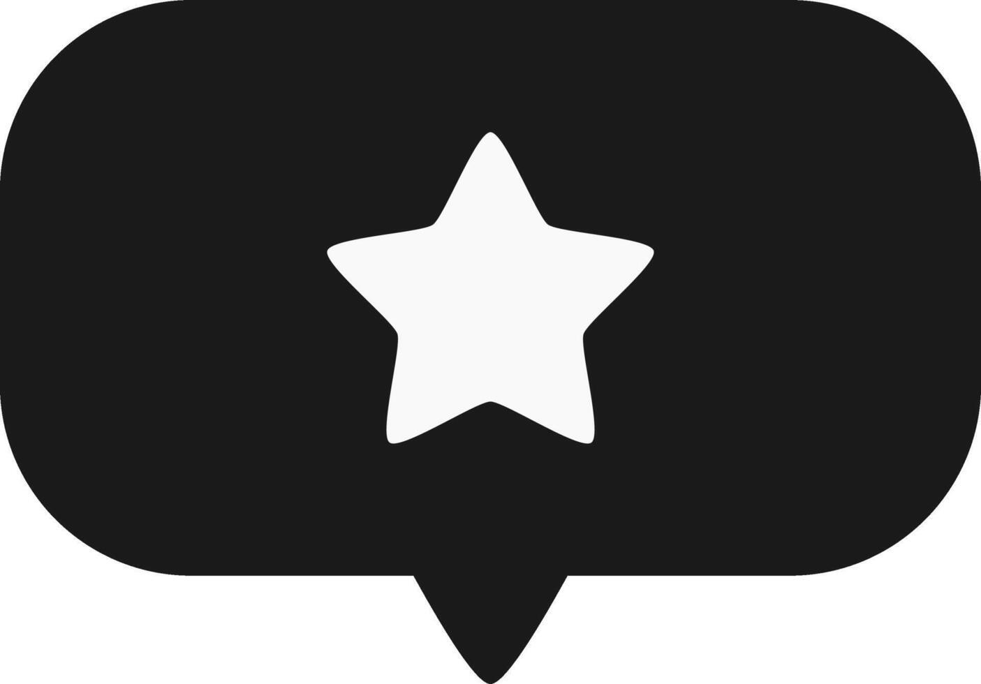 Dark Balloon Rating Icon with Single Star vector