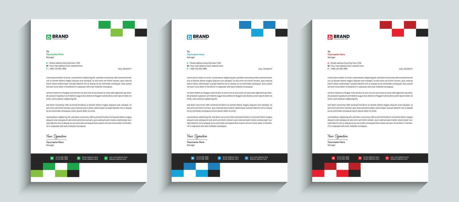 Abstract professional company official business letterhead layout template. Template design for letterhead, stationery, identity, document, branding, and layout design for your business project. vector