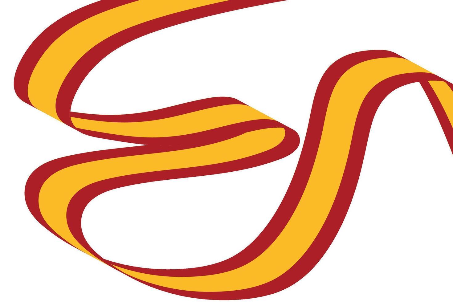 Design of a red and yellow bow on a white background vector