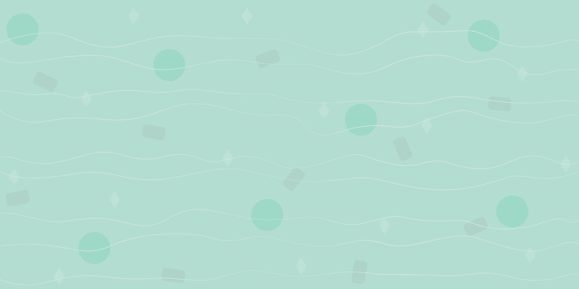 Green stylish minimalistic thin stripes pattern with tiny various abstract shape. vector