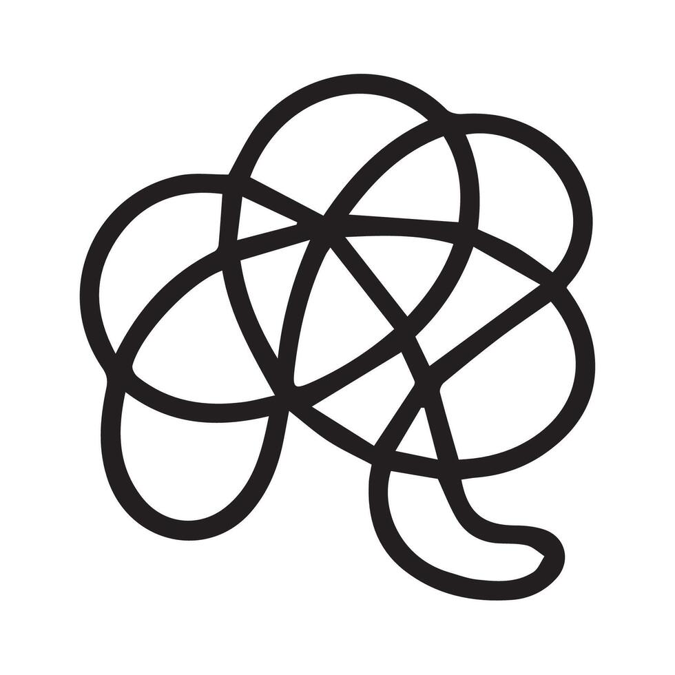 Entangled Paths A Journey of Intertwined Lines and Boundless Forms vector