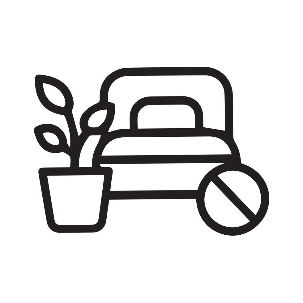 Symbolic Representation of Plant Life and Environmental Restrictions vector