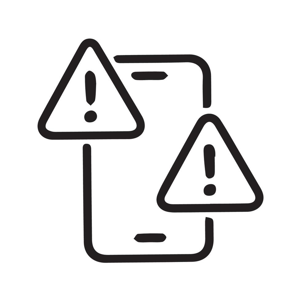 Urgent Phone Notification Issue Needs Immediate Attention Displayed vector