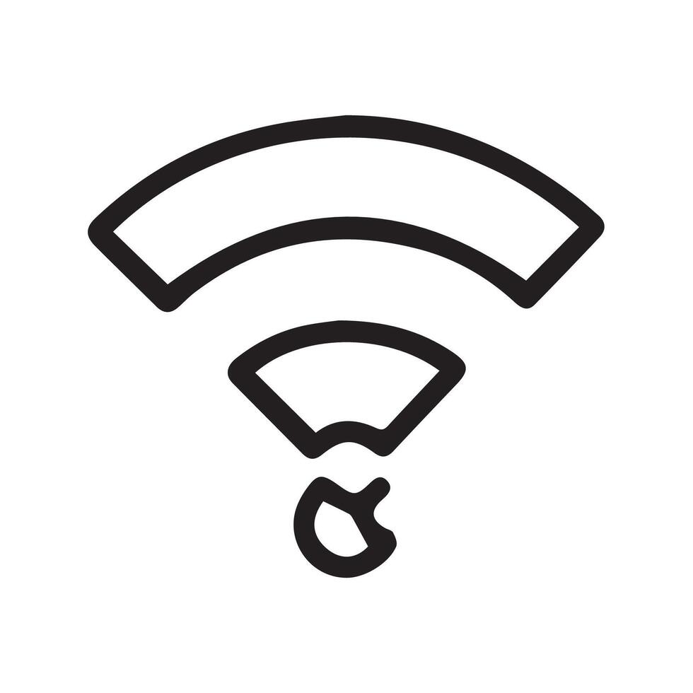 Bold Wifi Symbol Illustrates Digital Connectivity and Wireless Access vector