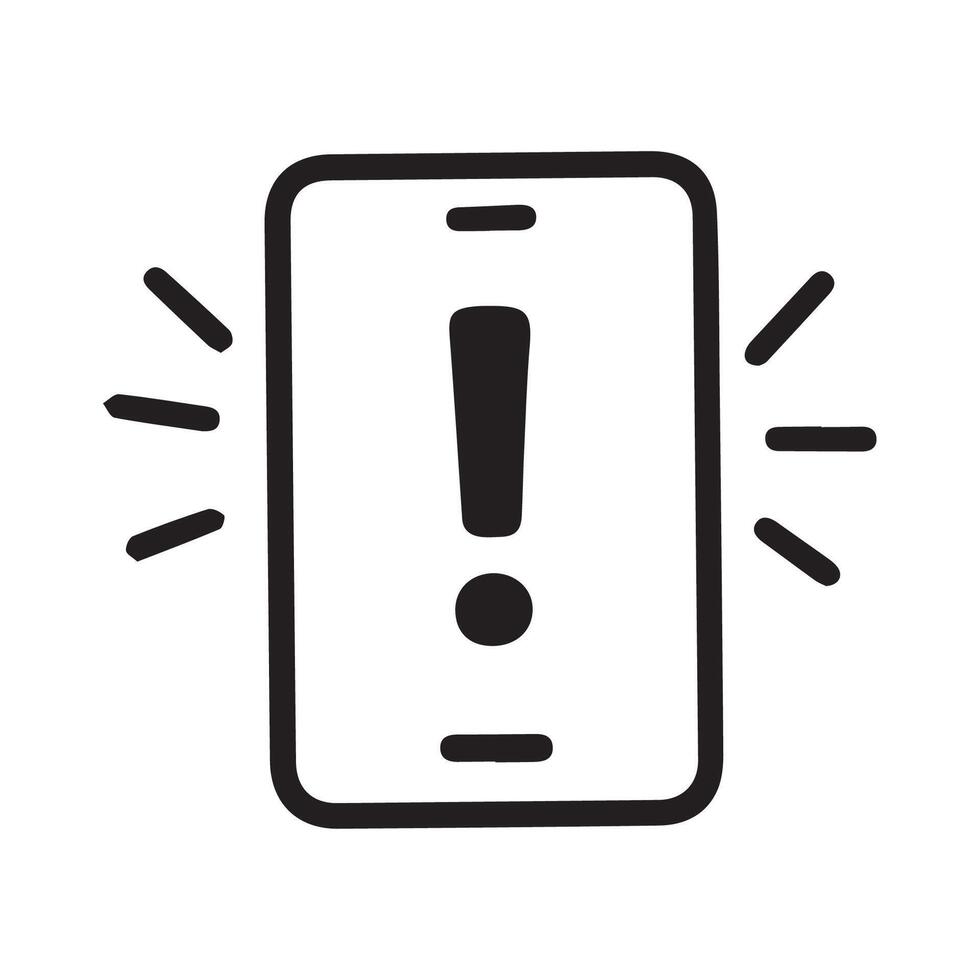 Mobile Alert Notification Important Message Urgent Attention Needed vector