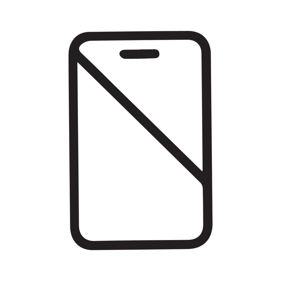 Sleek Smartphone Art A Modern Mobile Device Icon Design vector