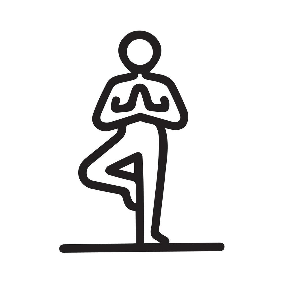 Yoga Tree Pose Embracing Balance Strength and Inner Peace Icon vector