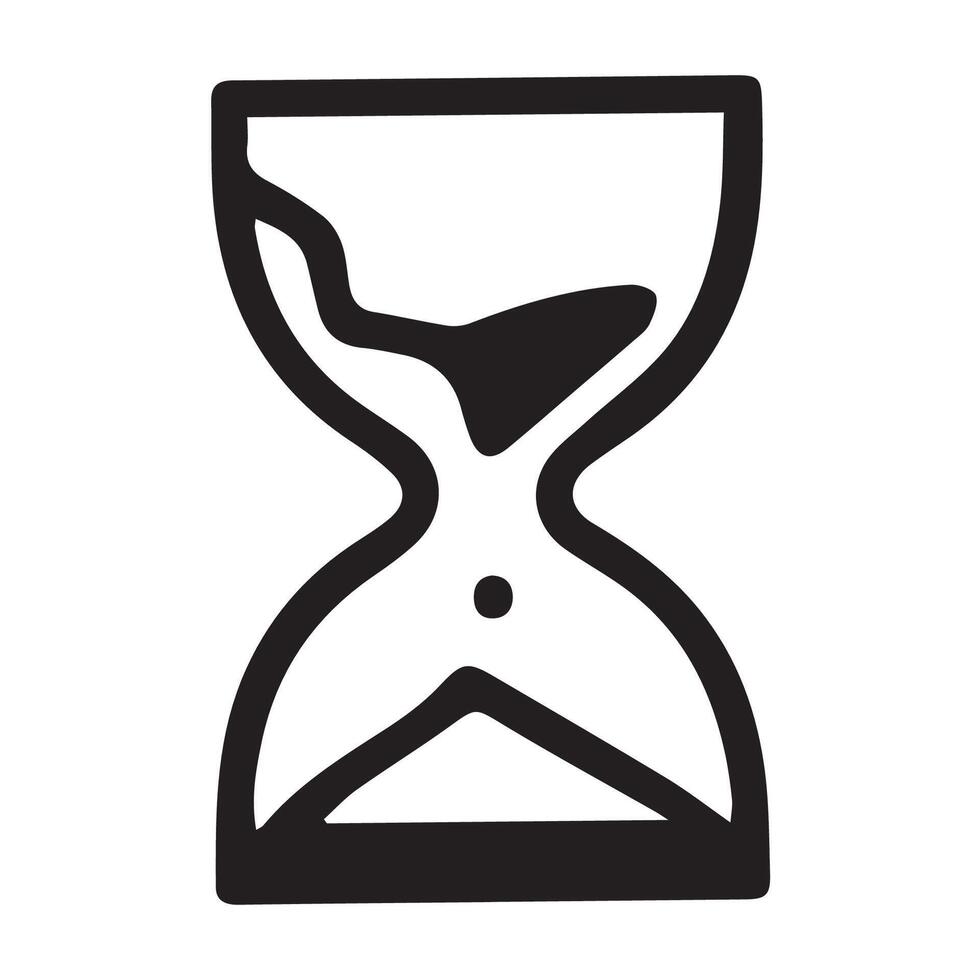 Hourglass Icon Represents Time Passing Deadline Clock Countdown Concept vector