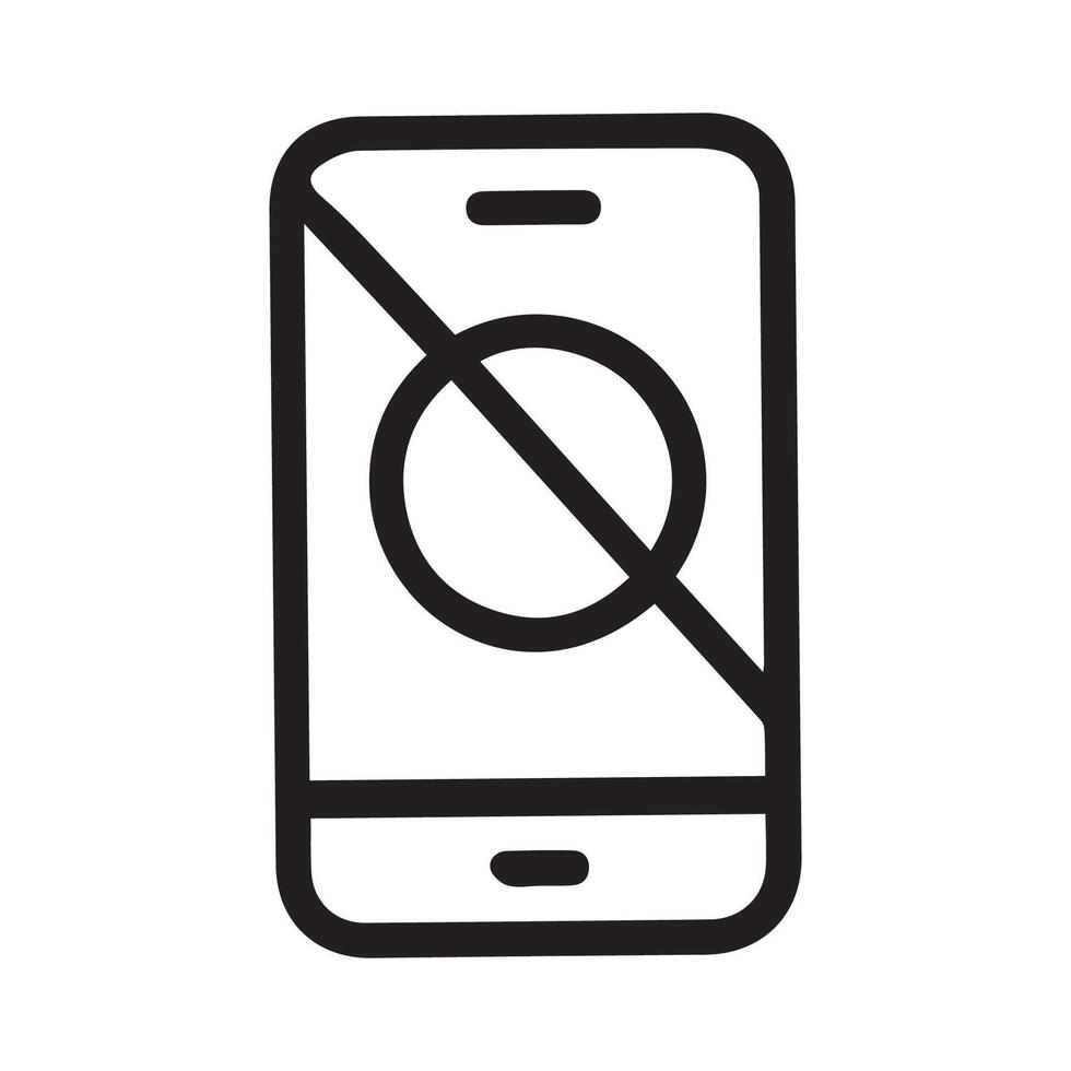 No Mobile Phone Symbol A Clear Prohibition of Cellphone Use Here vector