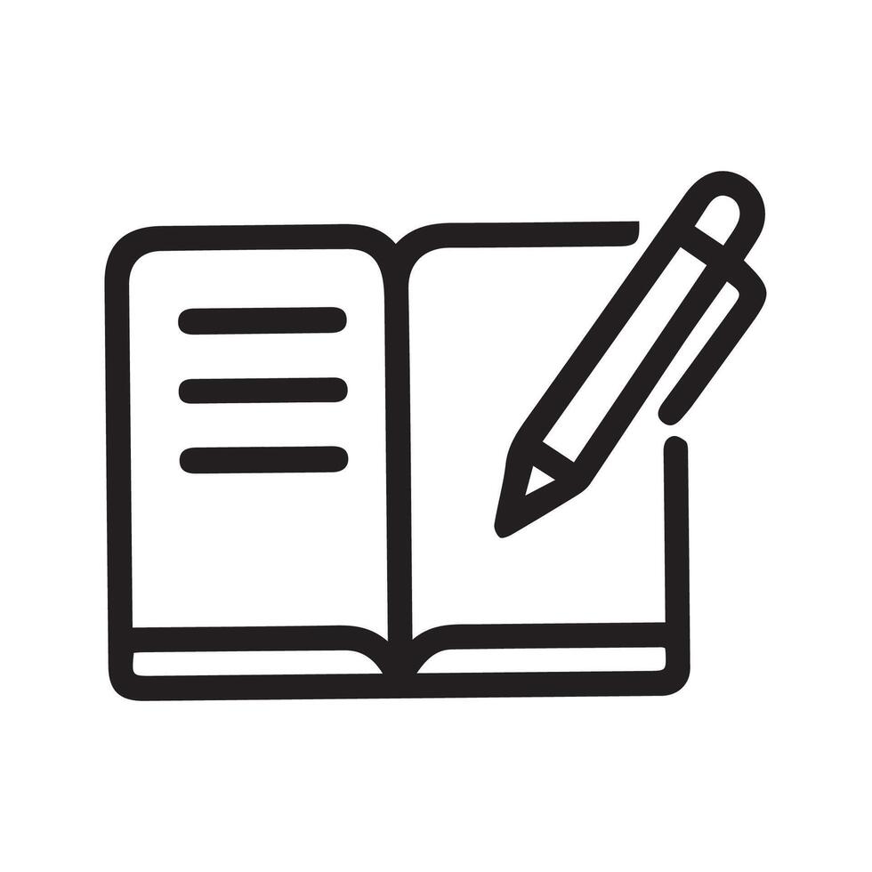 Open Book with Pen Inspiring Creativity and Journaling Ideas vector