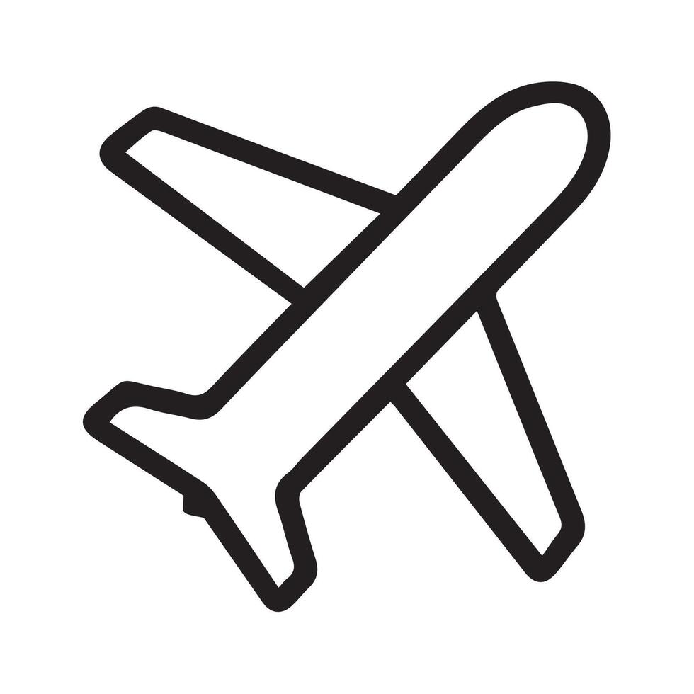 Bold Airplane Icon Soaring Through the Sky Ready for New Adventures vector